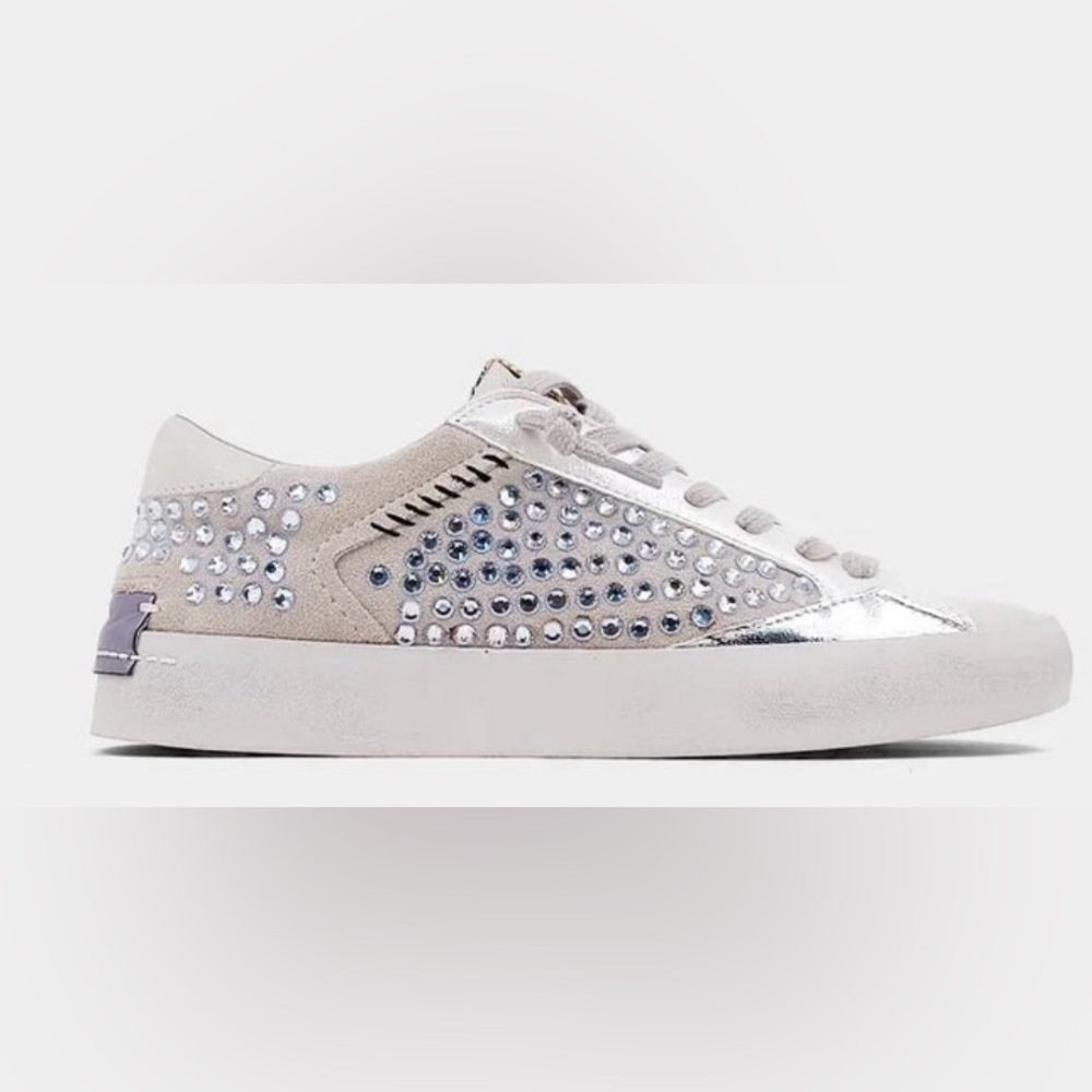 New rhinestone grey metallic Shushop sz 8